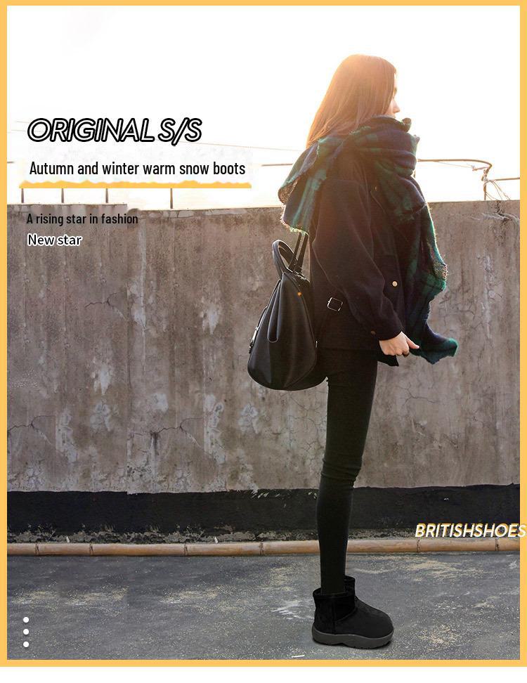 Damen Wasserdichte Echtleder Schneestiefel 2024 - Dicke Sohle & Plüschfutter für den Winter