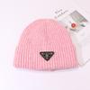 Woolen Hats for Women Triangle Marked Warm Knitted Hats for Couples  Pullover Hats Anti Cold Hats for Men  Autumn and Winter.