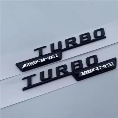 3D ABS Car Rear Trunk Logo Letters BITURBO TURBO 4MATIC Emblem Badge Sticker For Mercedes AMG C43 C 43 AMG W205 W204 Accessories