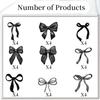 Coquete Birthday Party Decorations - 36PCS Black Bow Cupcake Toppers Decoration Bow Party Baby Shower Decor Supplies Bow Theme Bridal Shower