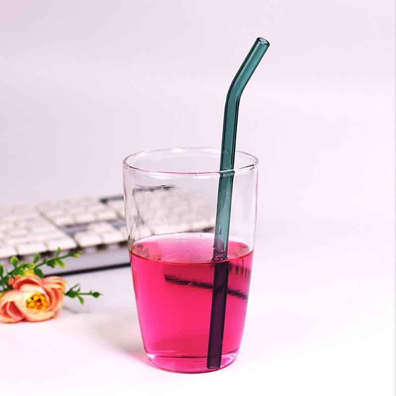 Glass Straw Set Round Smooth High Borosilicate Reusable Drinkware