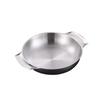 Korean Style Stainless Steel Double-Handle Serving Dish
