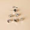 10 Irregular White Acrylic Silver Spacer Beads for DIY Jewelry and Earrings