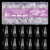 Glossy Semi-Frosted False Nail Art Tips - Boxed, Seamless, Wearable Stickers