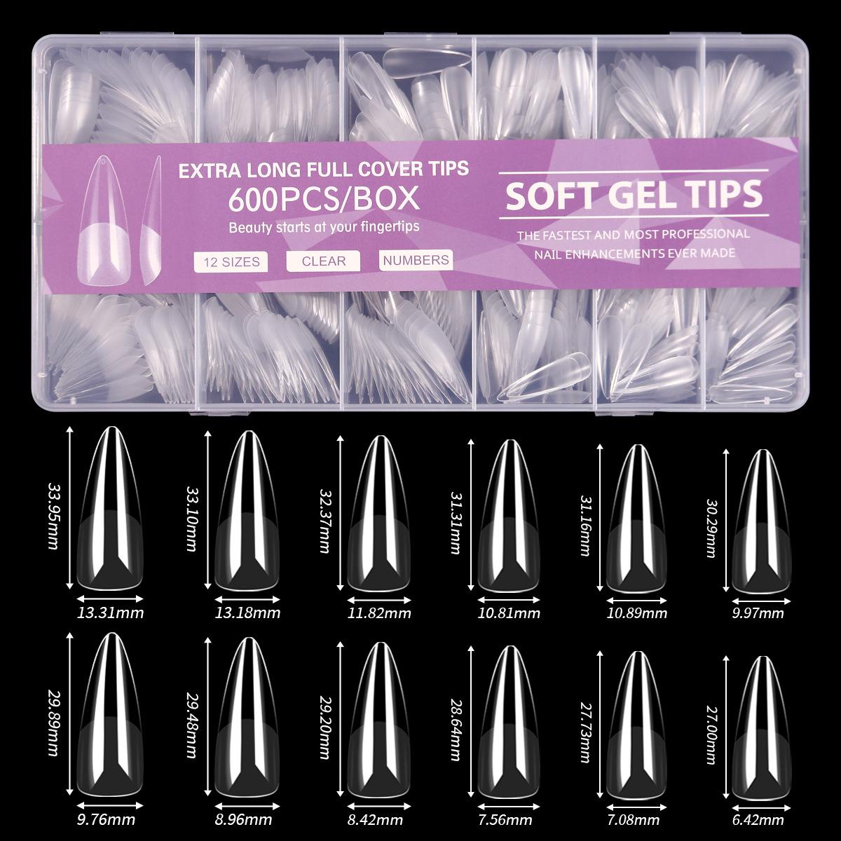 

Глянцевые полуматовые типсы для искусственного дизайна ногтей - в коробке, бесшовные, носимые наклейки