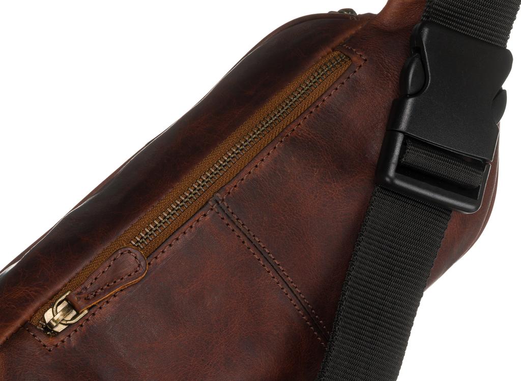 Men's leather hip bag - Peterson