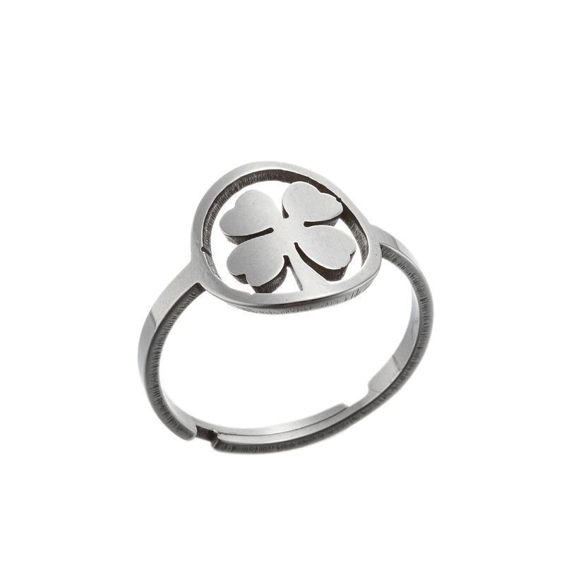 Korean Stainless Steel Moon Cat & Reindeer Butterfly Ring for Christmas