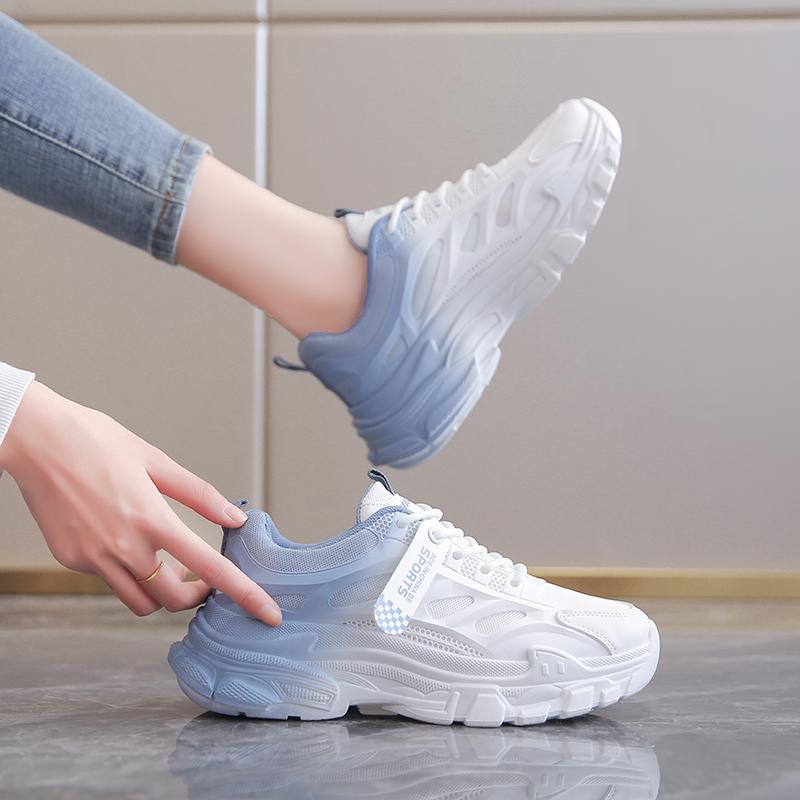 CRLAYDK Women's Walking Shoes Platform Non Slip Running Sneakers Gradient Breathable Workout Girls Sports Comfort Tennis