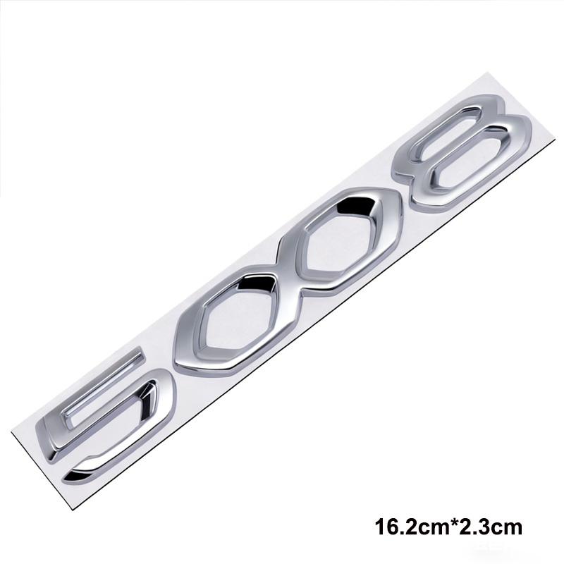 VZQR9 3D Metal Car Trunk Decoration Sticker For Peugeot 2008 3008 5008 Retrofit Upgrade Accessory