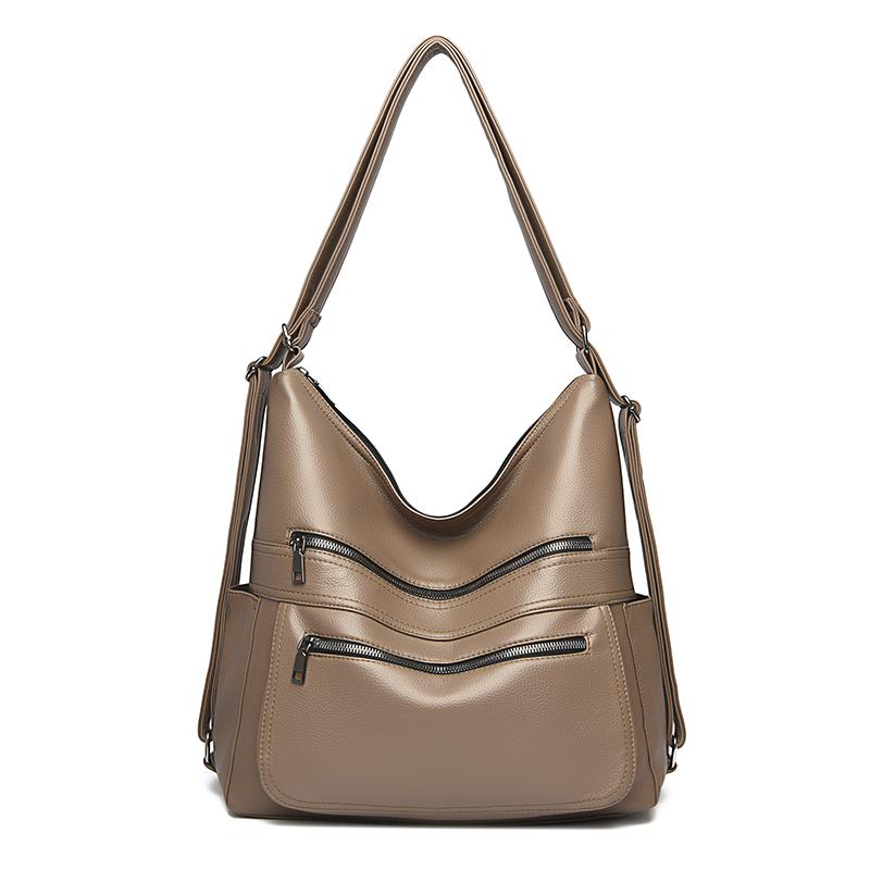 

Women Luxury Design Tote Bags Large Capacity Handbag Fashi High quality PU Shoulder Bags Trendy New Shopping Bag Purse wallet темного кольору хакі