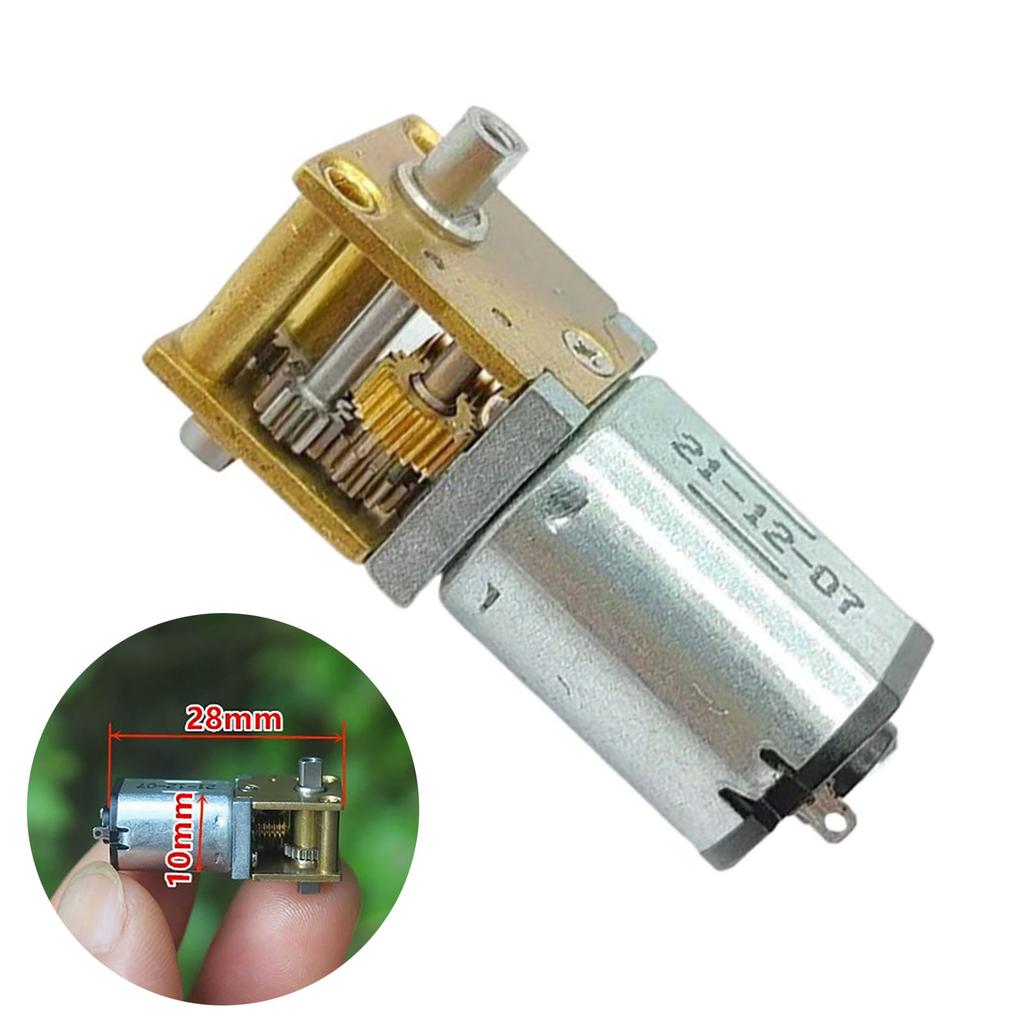 Double Shaft Gear Motor 3.7V High Torque Worm Full Metal Gear Box Reduction Motor Replacement for Automation Project