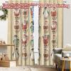 2pcs, 2D FLAT PRINTING Curtains (Without Rod) FestivePattern Christmas Holiday Curtains with Digital Printing Fabric Curtains