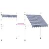 Manual Retractable Awning 200 Cm Blue White Striped
