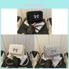 Pu Small Square Bag With Butterfly Knot For Street Style Daily Use