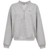 Women's Retro Sporty Loose Half-Zip V-Neck Sweatshirt
