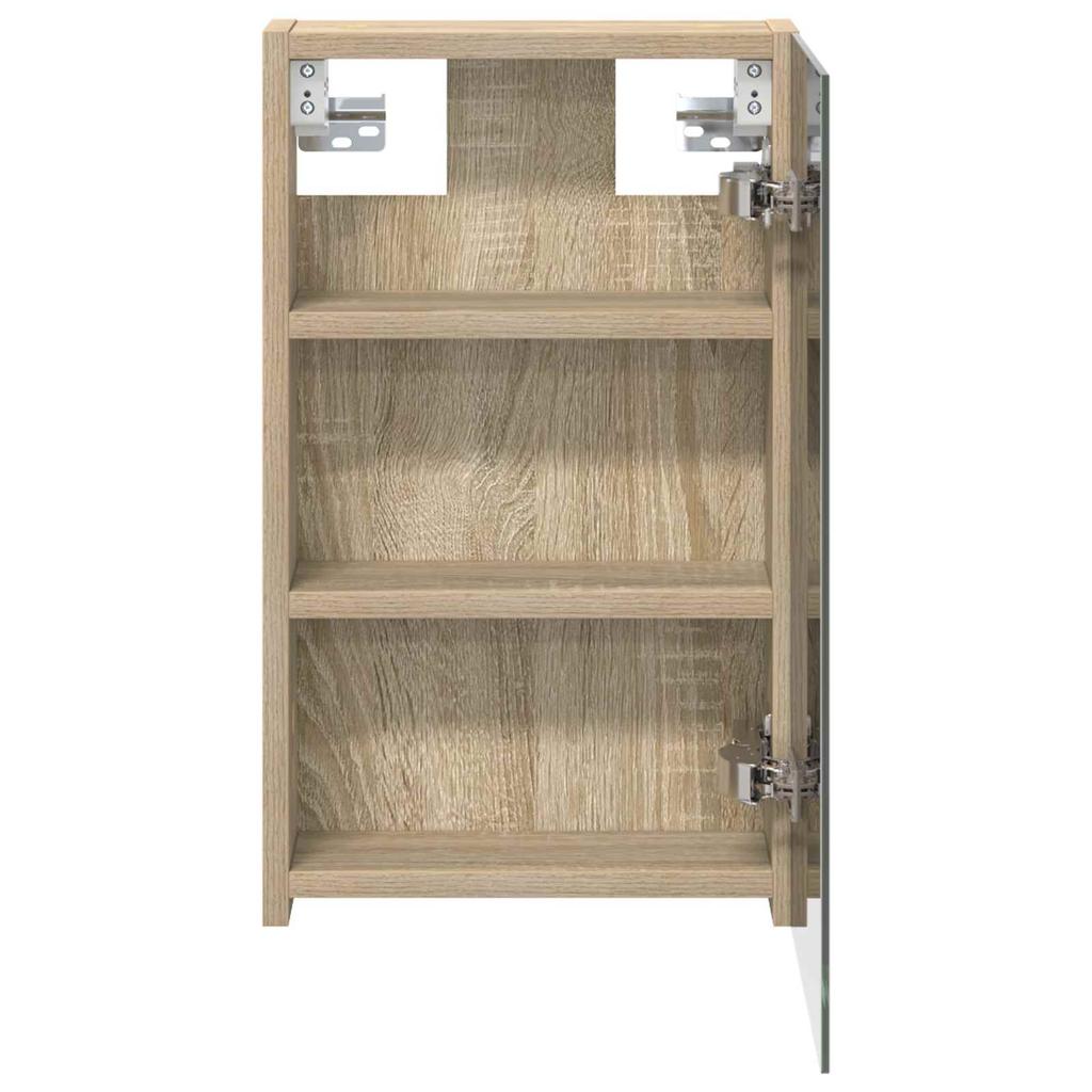 Bathroom Mirror Cabinet with Door Sonoma Oak 30 x 10.5 x 50 cm