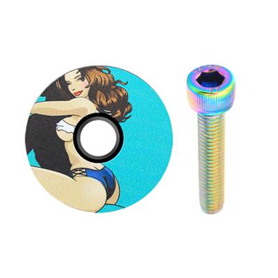 28,6 mm leichte MTB-Rennrad-Vorbau-Abdeckkappe, Fahrrad-Headset-Abdeckung mit Edelstahl-Schraube