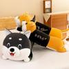 Large Soft Husky Plush Dog Pillow - Comforting Doll for Kids