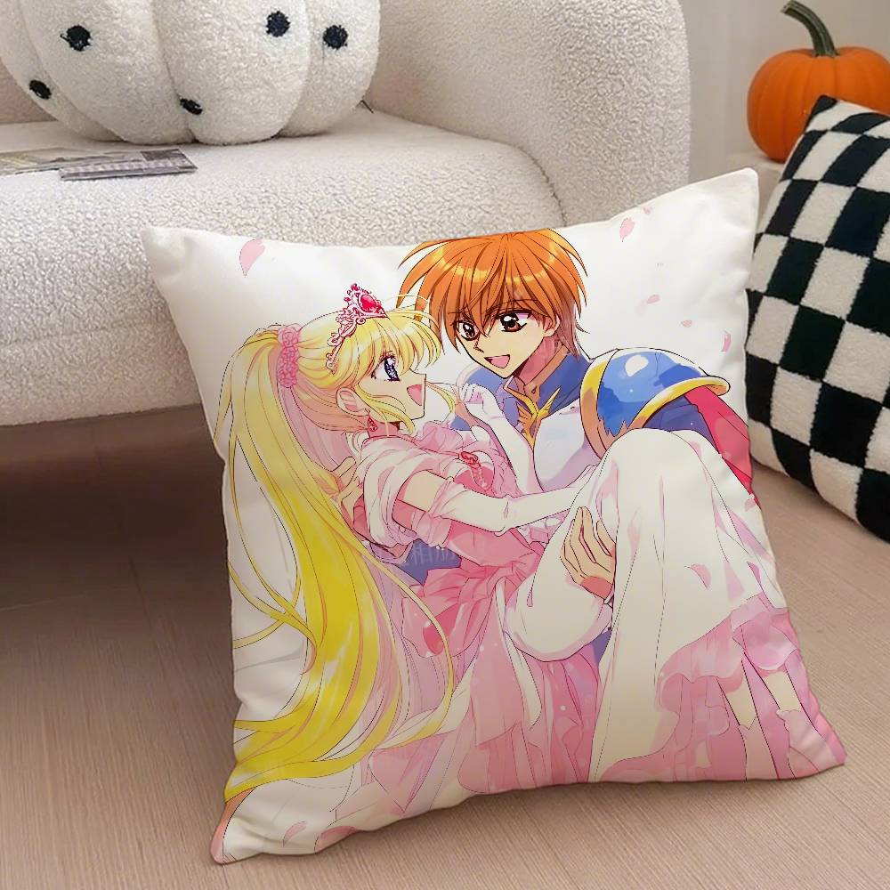 Mermaid Melody Pichi Pichi Pitch Pillow Case Anti-dustmite Pillowcase Invisible Zipper Silky Short Plush Sofa Cushion Cover