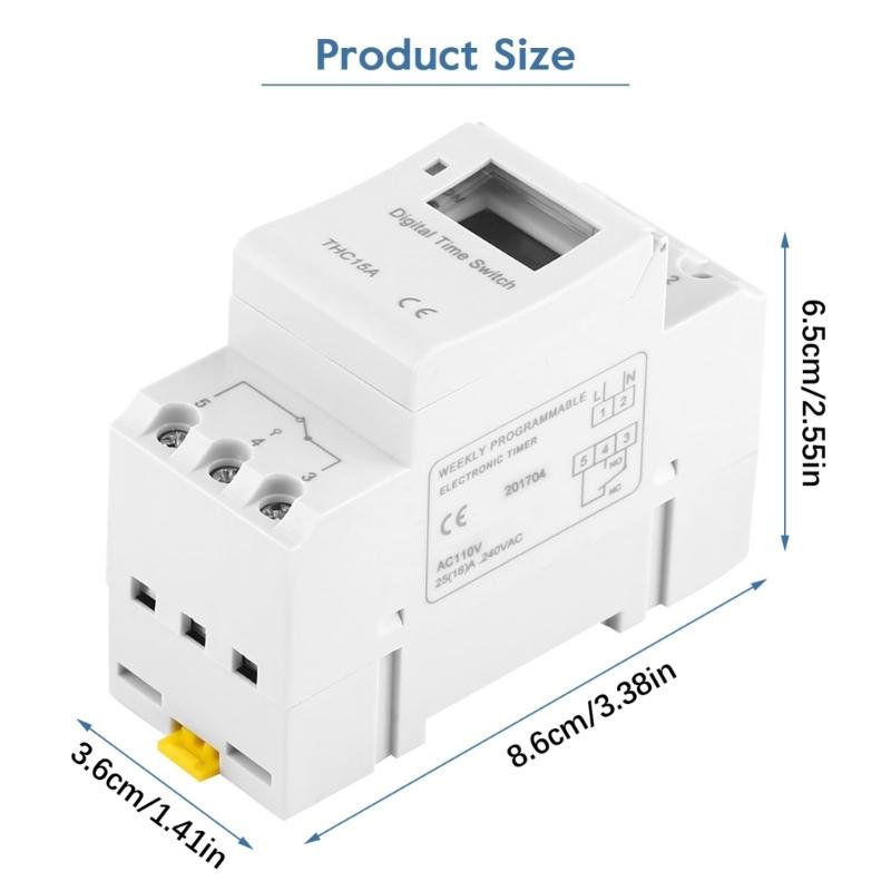 Digital LCD Weekly Programmable Digital Timer Switches 16 ON and OFF Timer Time Control Switches for Controlling Street Lamp