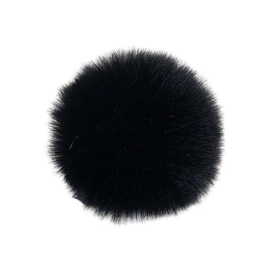 Faux Fur Pom Pom Fluffy Ball with Elastic Loop Cute Plush Ball Bag Charm for Craft Projects Hat Accessories