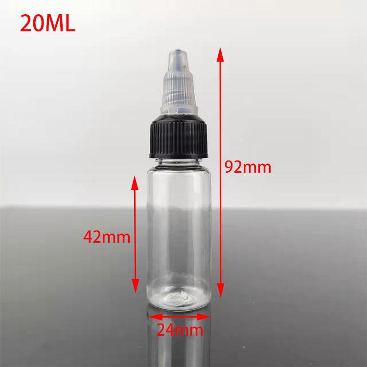 30, 50, 100ml Transparent PET Travel Bottle with Rotary Cap and Nozzle