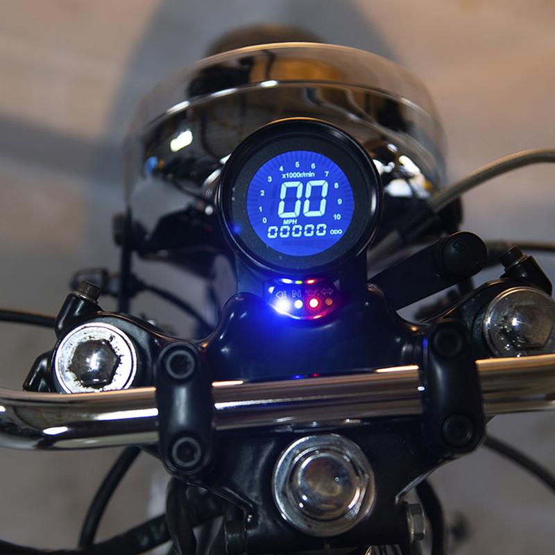Motorcycle Digital Odometer Waterproof LCD Motorcycle Odometer With Bracket Plug And Play 10000 RPM DC 12V Speed Odometer