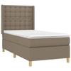 Maison Exclusive - Sommier à lattes de lit avec matelas Taupe 80x200 cm Tissu