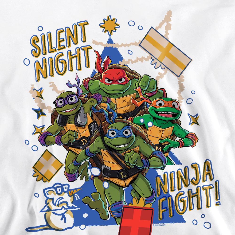 Teenage Mutant Ninja Turtles: Mutant Mayhem Unisex Adult Silent Night Ninja Fight Christmas Sweatshirt