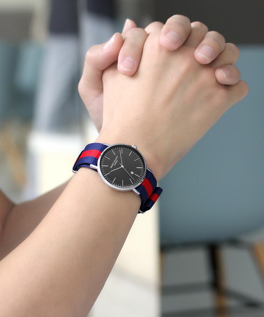 Seinteuseukoteuleondeon Juventus Date Mesh Watch + Choose 1 Of 2 Nato Bands / St5113M-Sbs