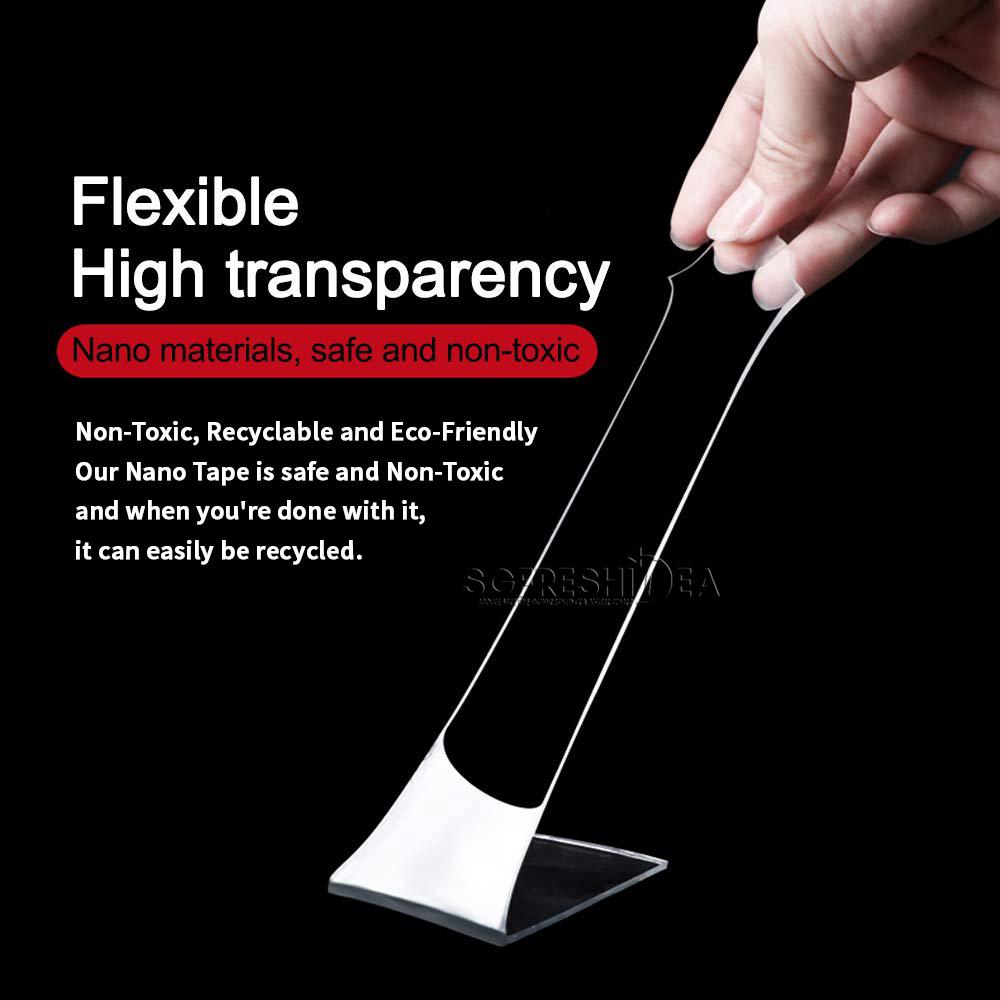 Buy Reusable Washable Tape No Residue Super Strong Bond Clear