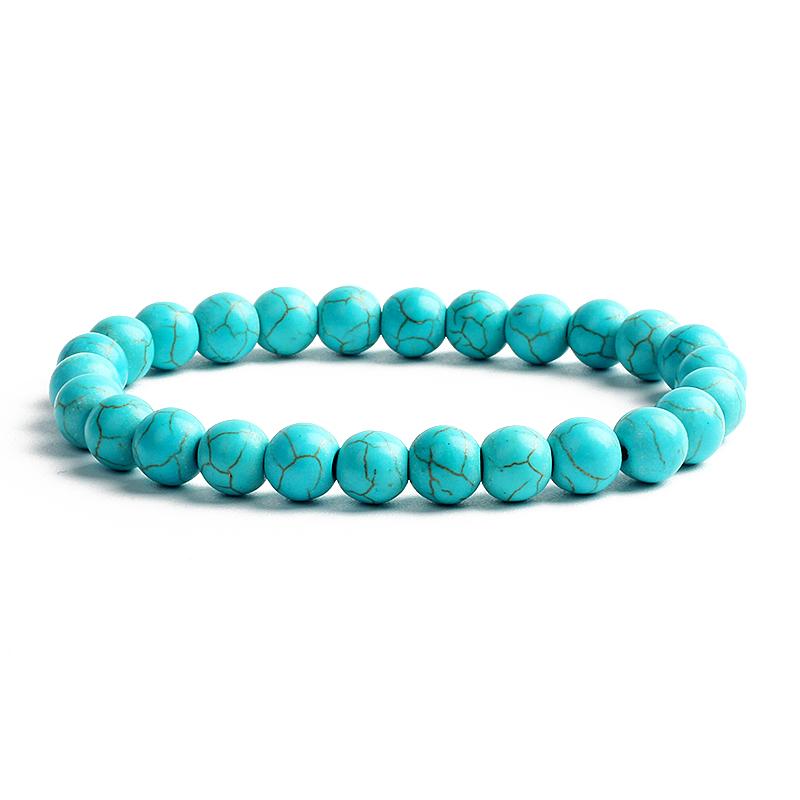 Bohemian Turquoises Beads Bracelets for Women Reiki Nature Stone Cube Cylinder Irregular Bracelets Healing Healthcare Jewelry