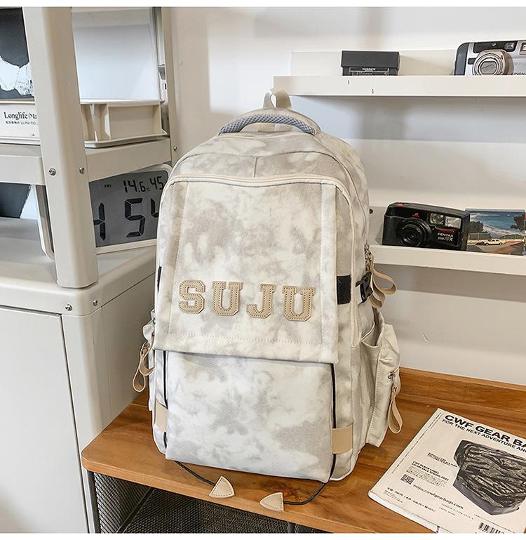 School bag female simple high school college student backpack large capacity women's bag water-proof travel backpack