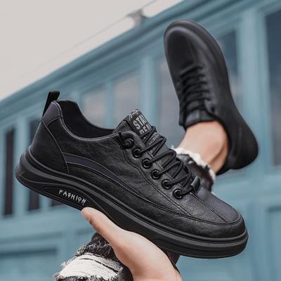 Scarpe Casual da Uomo 2024 Moda Pelle Traspiranti Mocassini da Uomo Nero Fantasia Monocolore Scarpe da Ginnastica Stringate Scarpe Piatte da Uomo