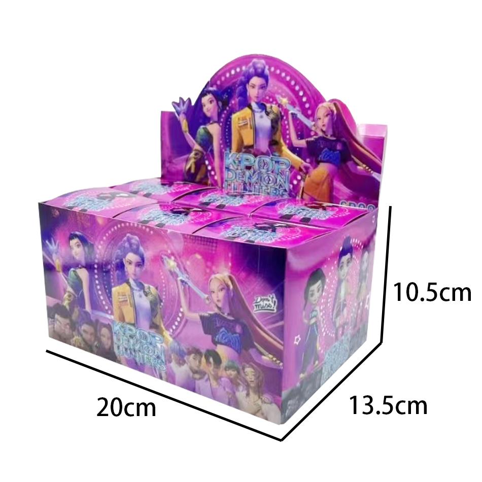 6Pcs Anime K-pop Demon Hunters Box Tiger Rumi Mira Zoey Figure Action Figurine Kits PVC Model Toys Matching cards Wholesale Gift