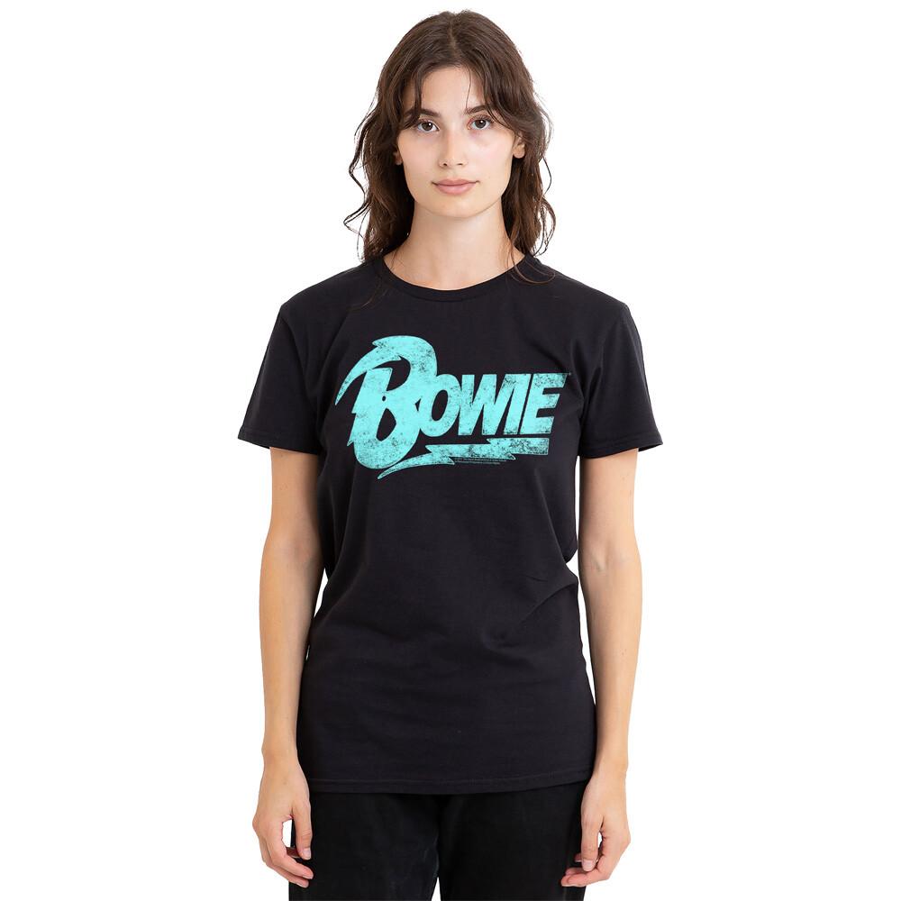 David Bowie Logo Ladies T-Shirt S-2XL Black