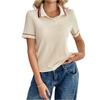 Women's Casual Fashion Shirt Retro Sport Striped Short Sleeve T,shirt Top