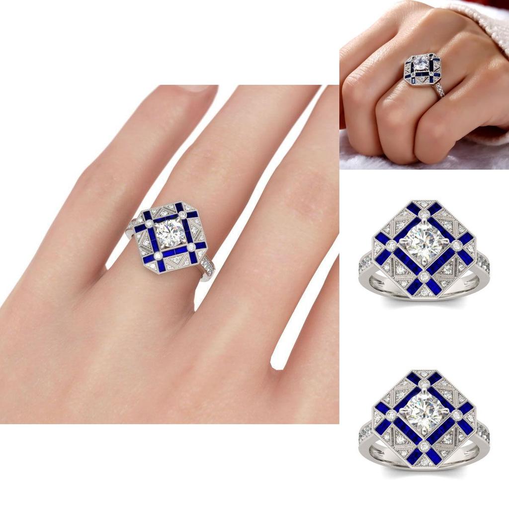 Exquisite White Gold Filled Women Jewelry Cz Wedding Engagement Rings For Special Occasions