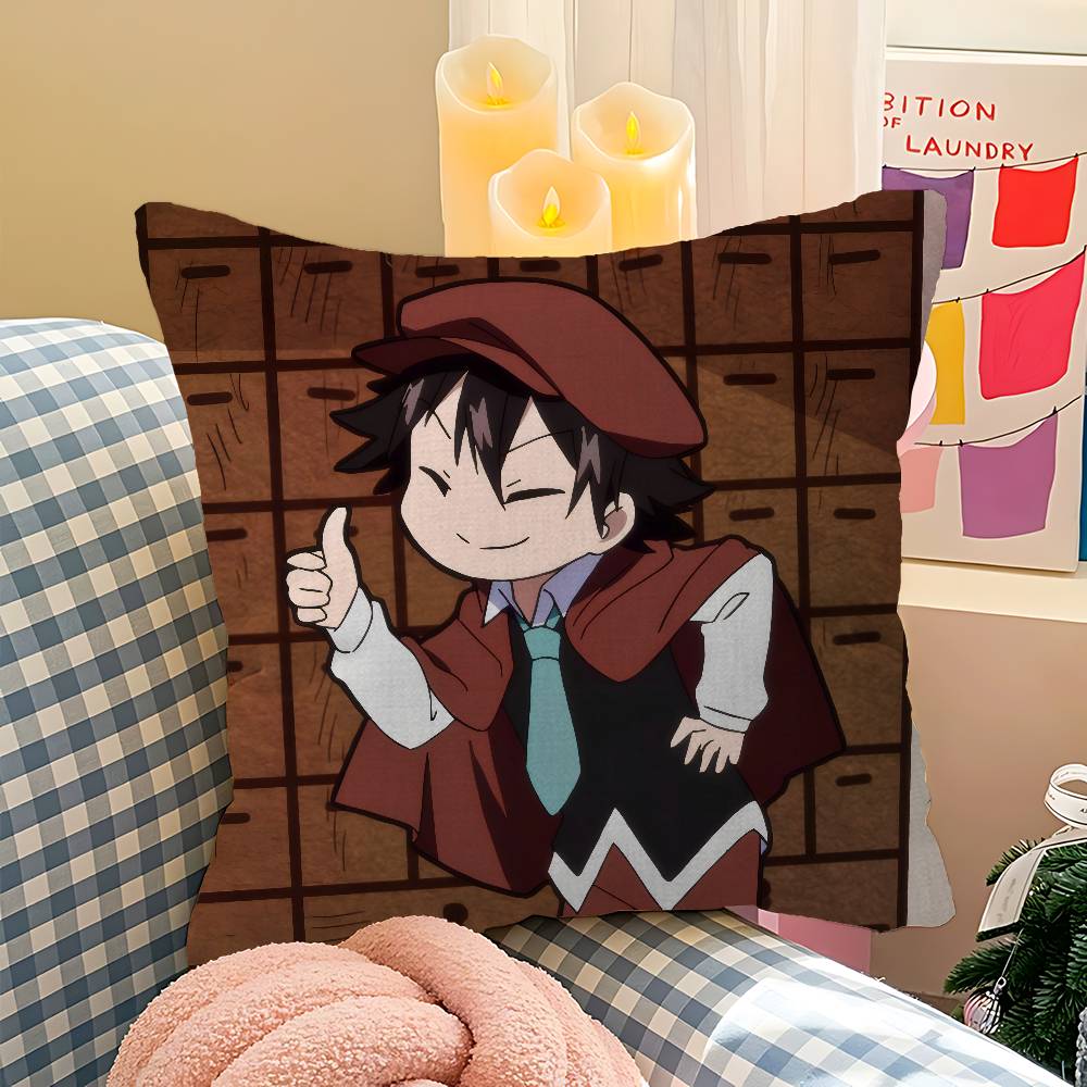 Cartoon Figure Bungo Stray Dogs Maple Design Cushion Cover Happy Autumn Harvest Decor Holiday Decorati Pillow Cover