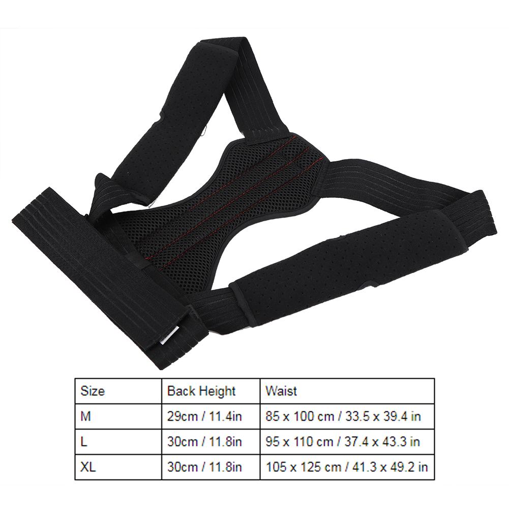 

Регулируемый корректор осанки, выпрямитель спины, плечевой бандаж для верхней части спины, поддержка для мужчин чёрный