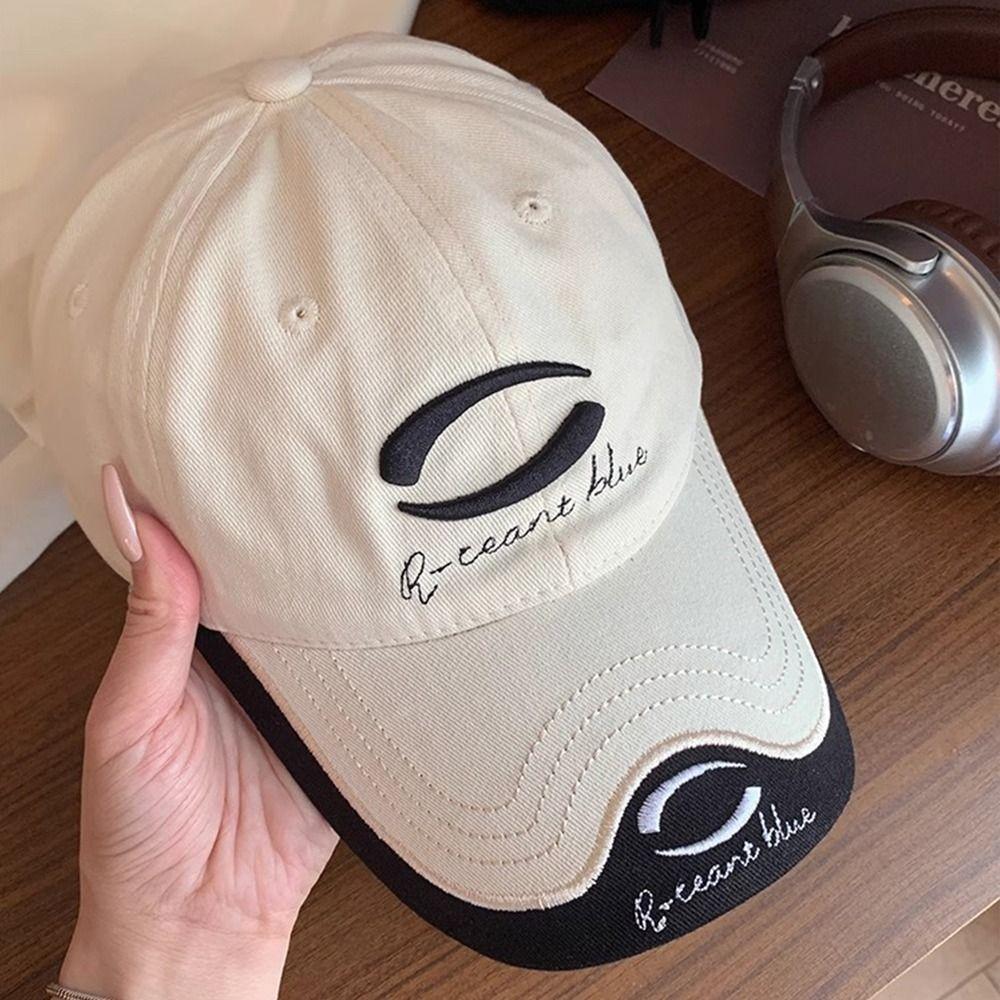 Y2K Letter Peaked Cap Embroidery Visors Snapback Cap Fashion Vintage Baseball Cap Unisex