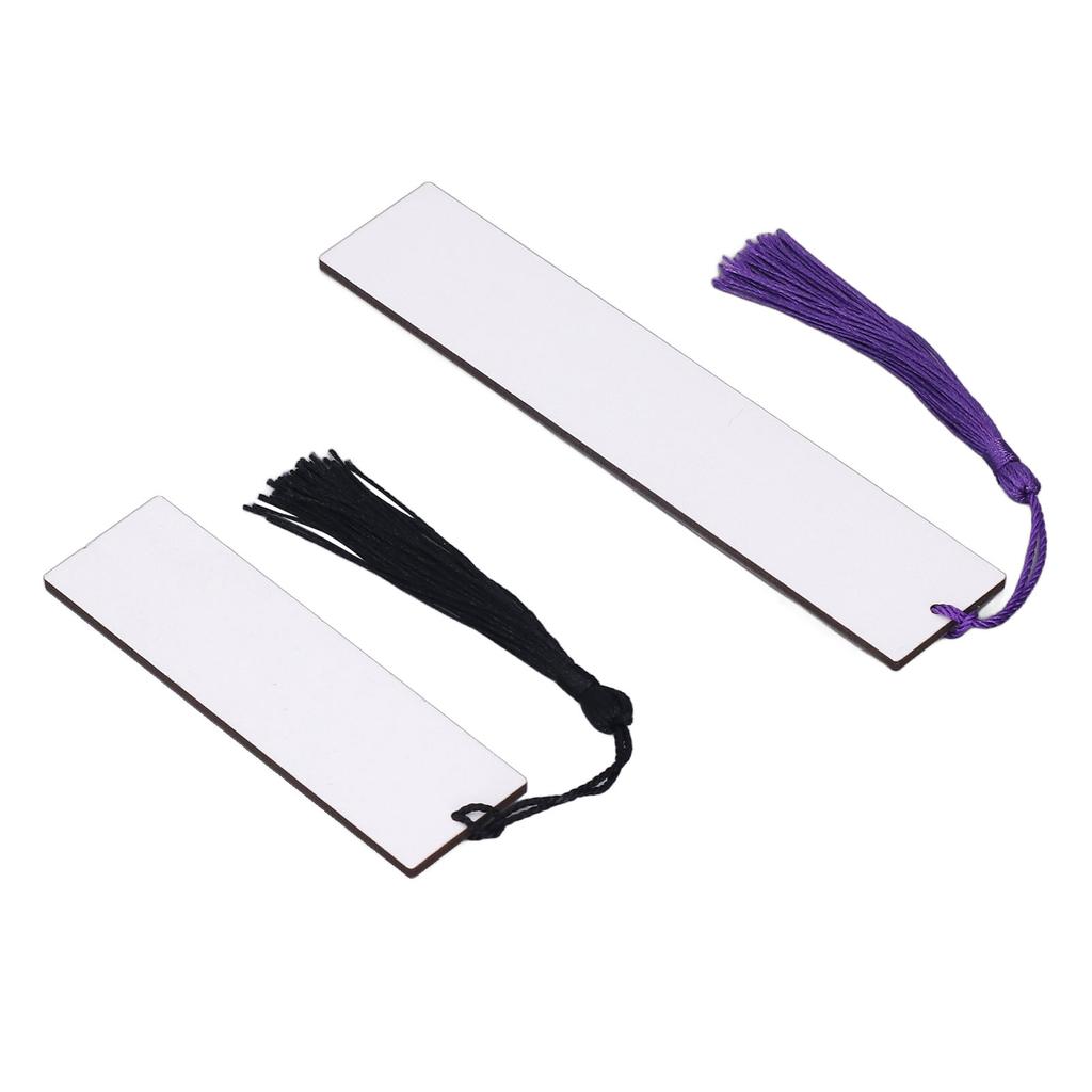 60 Pcs Sublimation Blanks Bookmark Double Sided Sublimation Blanks Products with Colorful Tassels