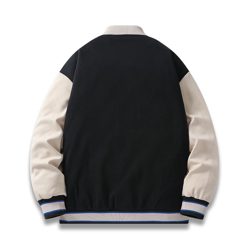 Men's New Autumn and Winter Contrasting Color Down Jackets for Men, Versatile Youth Casual Trendy Jackets, Loose, Fashionable and Handsome