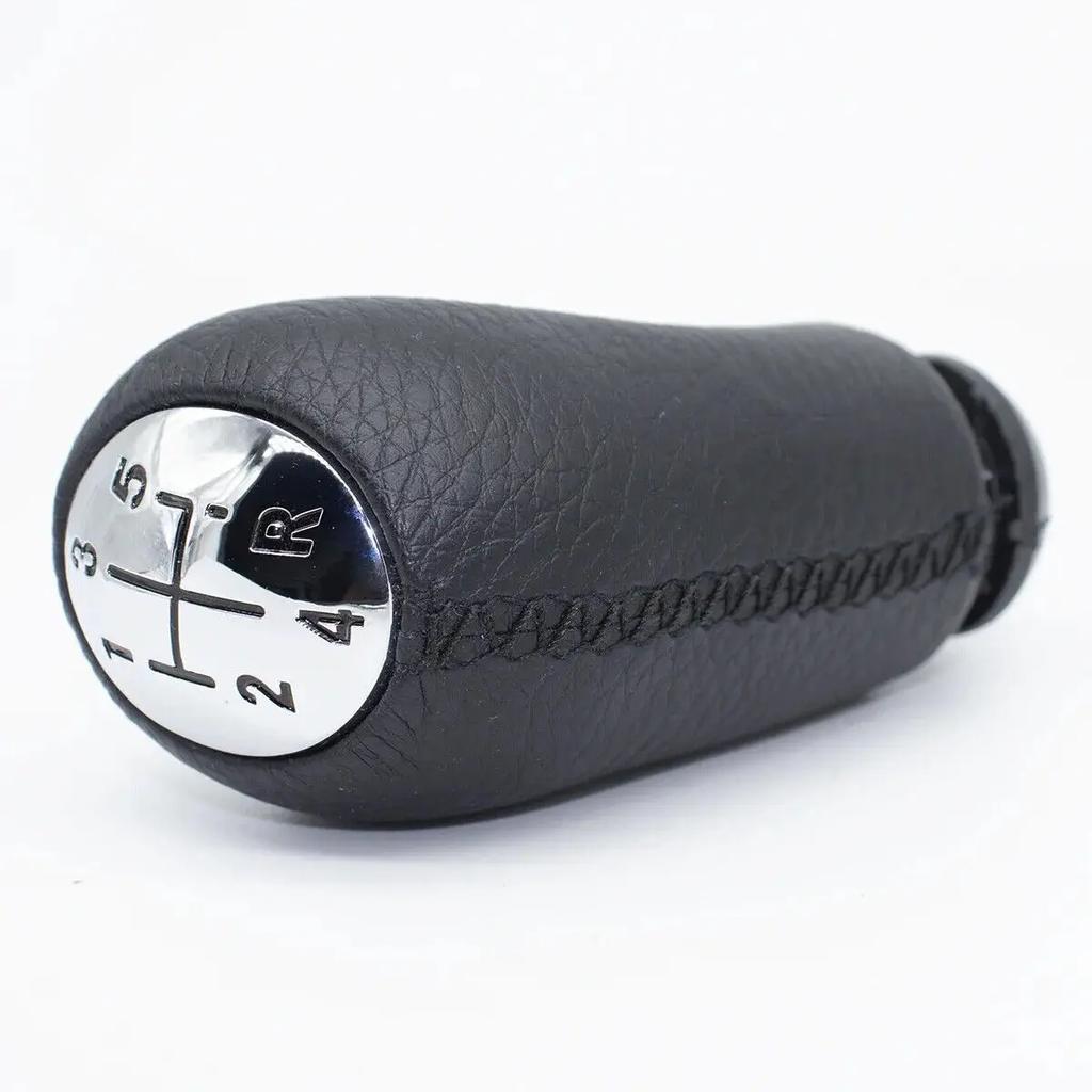 Manuell 5 Gang + R für Renault Clio Logan Scenic MK2 Schalthebelverkleidung Lederknopf Schalthebel Stiftgriff Kopfball Chrom