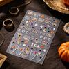 Cartoon Nail Art Halloween Stickers, Pumpkin Ghost Bat Decals for Waterproof Stickers Decorations, Self-Adhesive Holiday Manicure Women Long Lasting