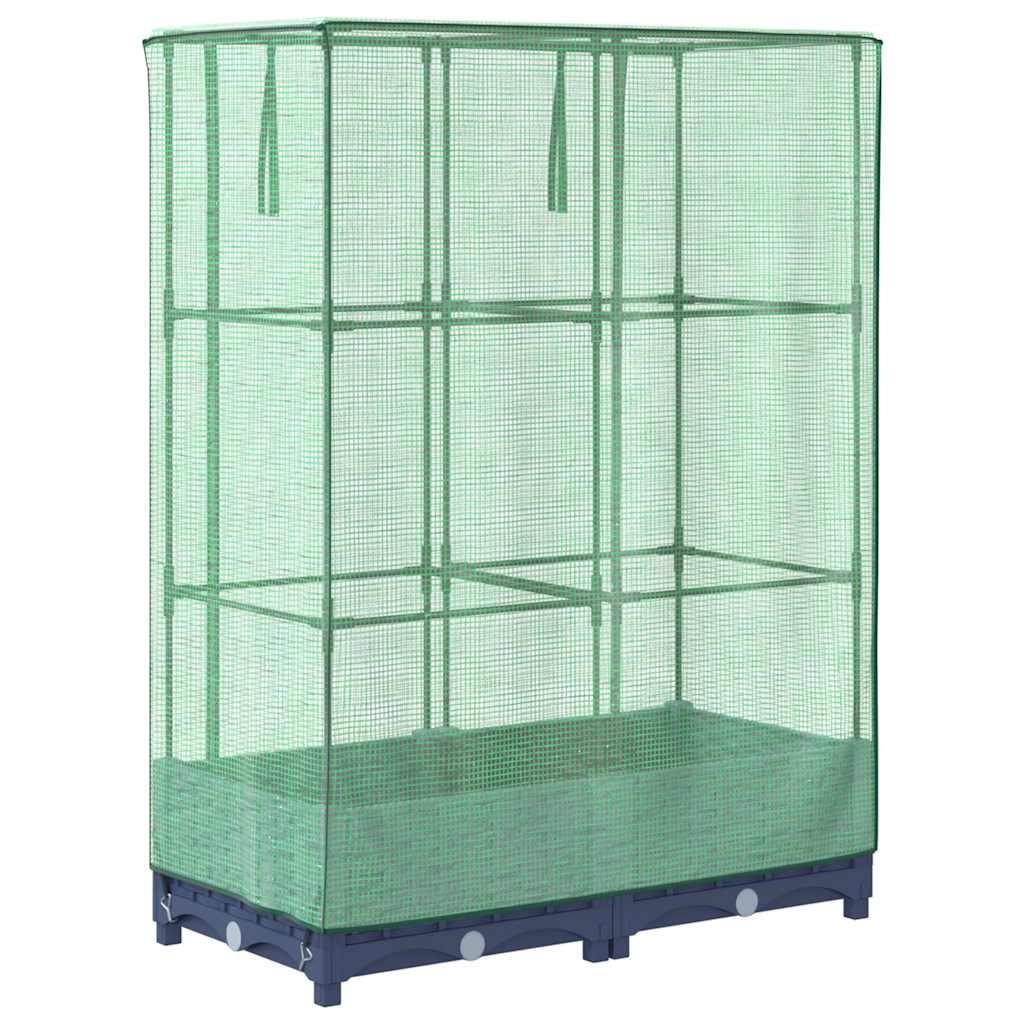 Vidaxl Raised Planter With Greenhouse, Rattan Look, 80X40X123 Cm