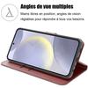 Case - Efconnection - for Samsung Galaxy S24 Plus - PU Leather - Brown - Double-sided Magnetic Closure