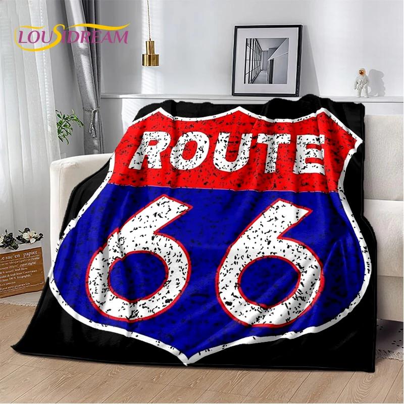 Retro Amerika Historische Route 66,Mother Road,mãe Estrada Deken,Zachte Worpdeken voor Thuis Slaapkamer Bed Sofa Picknick Kind Cadeau