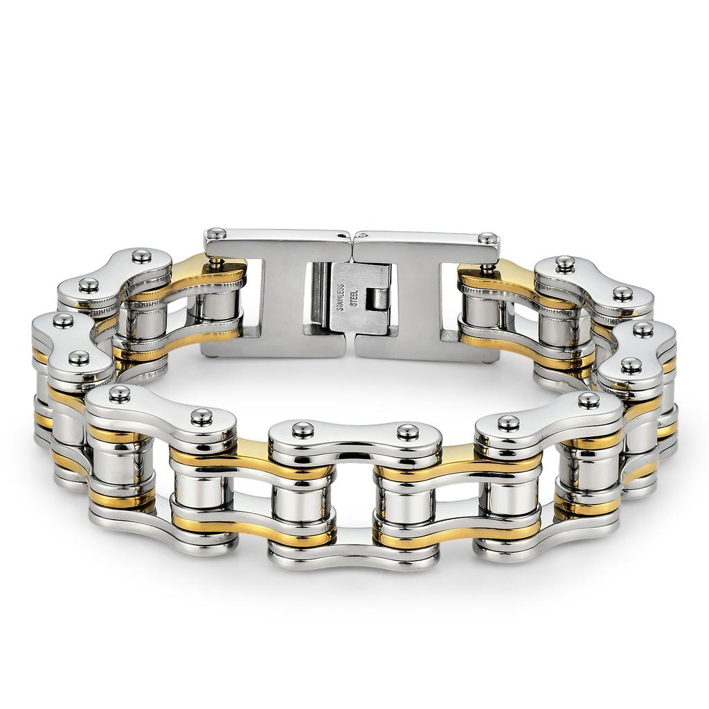 Personalized Titanium Steel Bicycle Chain, Men'S Atmospheric Simple Stainless Steel Bicycle Chain Bracelet, Locomotive Chain Bracelet