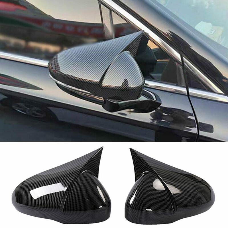 Carbon Fiber Look Rearview Side Mirror Cover Cap For Ford Mondeo Fusion 2013-20